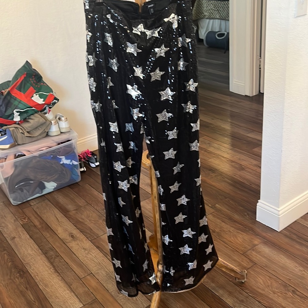 Nasty Gal Sequin Star Flares- Eras Tour!!